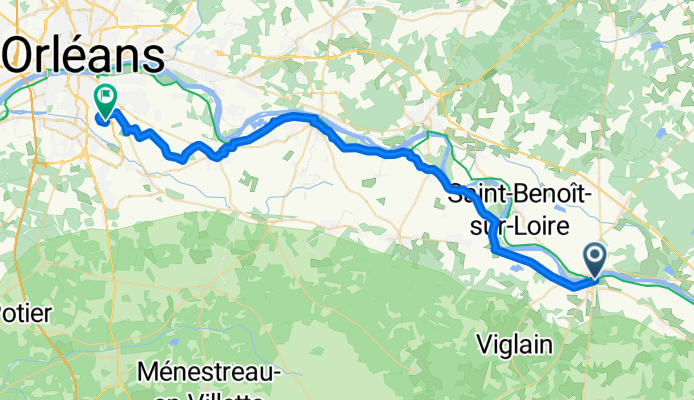 Chemin de la Salle Verte, Sully-sur-Loire à Saint-Jean-le-Blanc