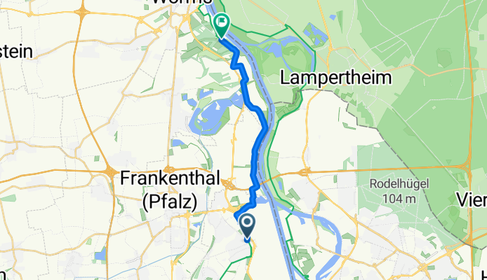 Ostring, Ludwigshafen am Rhein nach Friedrichsweg, Worms