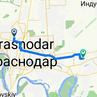 Парковая улица, Краснодар до Магистральная улица, Краснодар