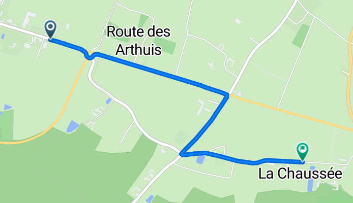 Rue Albert Pottier, Allonnes naar Route de la Chaussée, Brain-sur-Allonnes