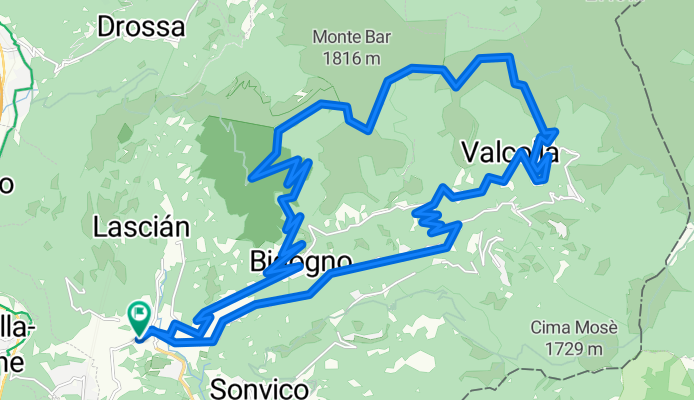 TESSERETE - MONT BAR - PIANDANAZZO - ALPE PIETRA ROSSA-VALCOLLA-TESSERETE