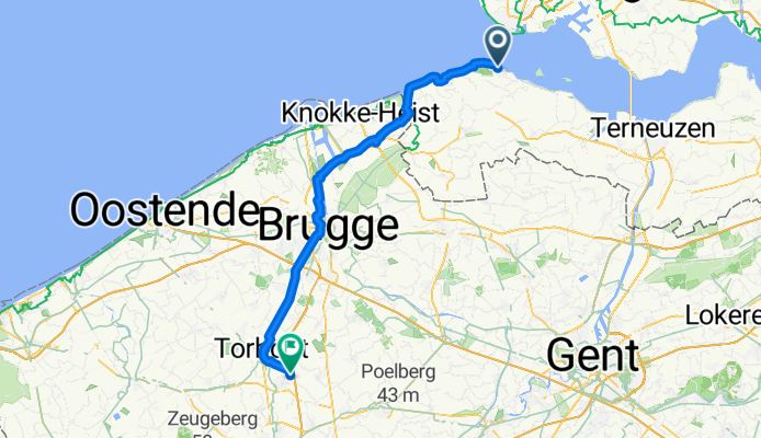 Veerhaven, Breskens naar Kasteelstraat, Lichtervelde