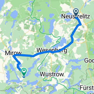 Neustrelitz, Neustrelitz nach Fleether Mühle, Mirow