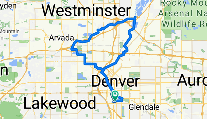 S Lincoln St, Denver to S Lincoln St, Denver