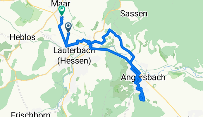 Johann-Friedrich-Diehm-Straße, Lauterbach nach Sudetenstraße, Lauterbach