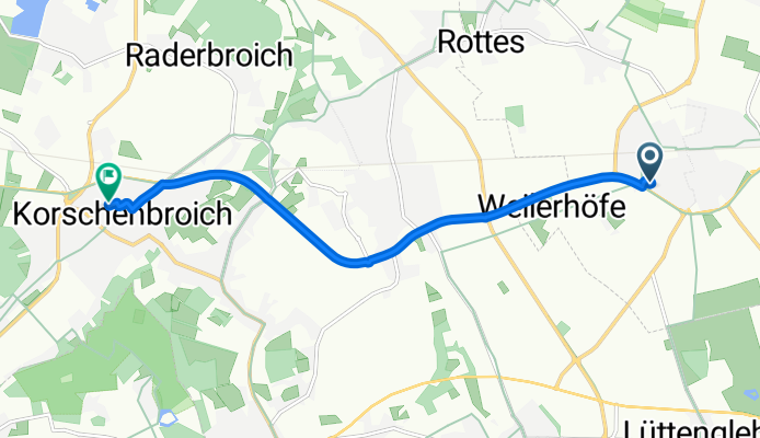 Alma-Mahler-Werfel-Straße, Kaarst nach Brauereistraße, Korschenbroich
