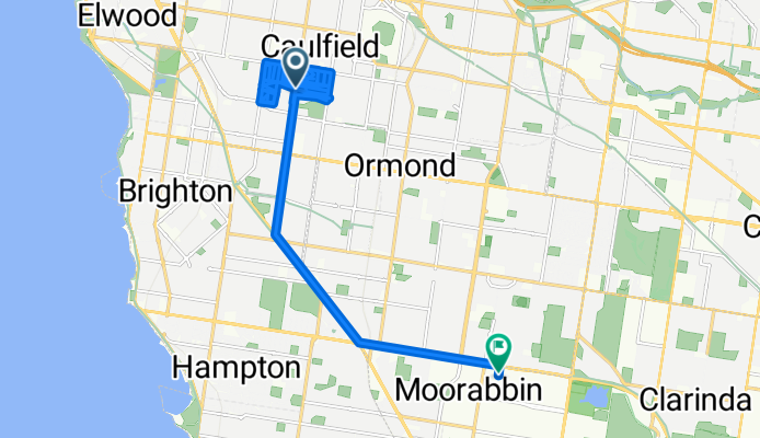 Hawthorn Rd, Caulfield South to Sullivan St, Moorabbin