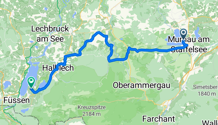 Von Seehausen am Staffelsee bis Schwangau