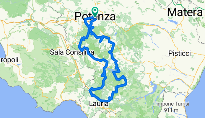 Ciclovia Meridiana - Hilfsroute
