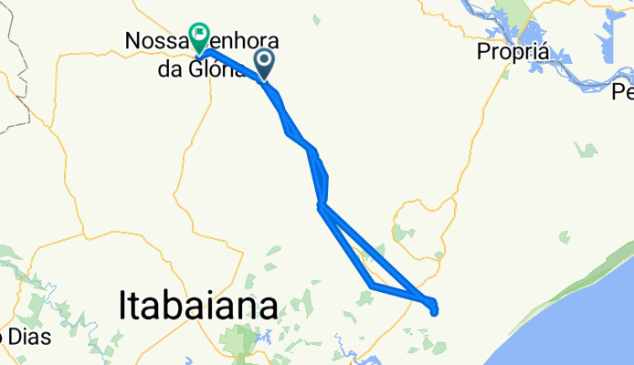 Rota para Rua Rosa de Maio