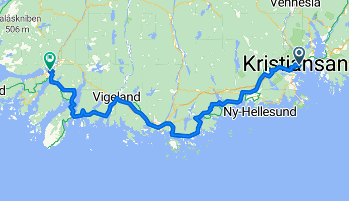 Tordenskjolds gate, Kristiansand S to Farsundsveien, Lyngdal