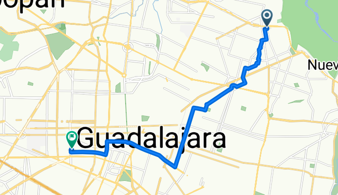 Avenida General Joaquín Amaro, Guadalajara a Calle José Guadalupe Montenegro, Guadalajara