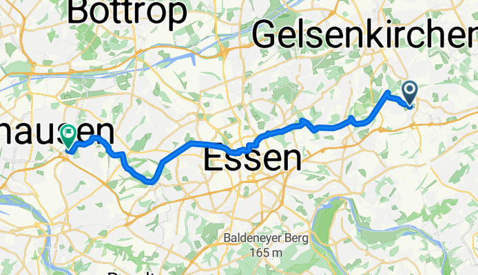 Josef-Haumann-Straße, Bochum nach Magdalenenstraße, Mülheim an der Ruhr