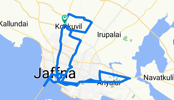 Jaffna-Kankesanturai Road to Jaffna-Kankesanturai Road