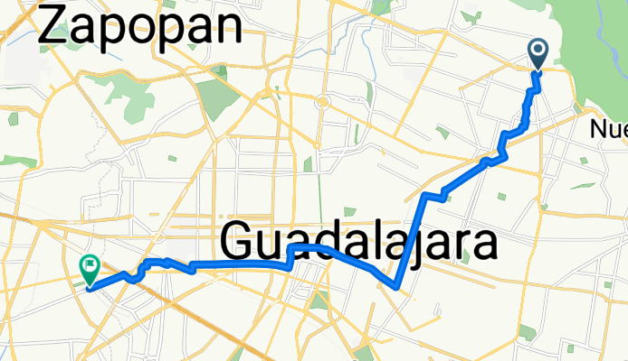 Avenida General Joaquín Amaro, Guadalajara a Avenida del Árbol, Zapopan