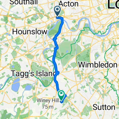 Clayponds Lane, Brentford to Davis Road, Chessington