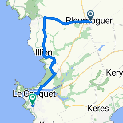 Rue du Bilou, Le Conquet to Place du Général de Gaulle, Ploumoguer