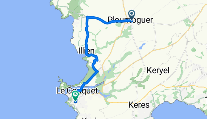 Rue du Bilou, Le Conquet to Place du Général de Gaulle, Ploumoguer