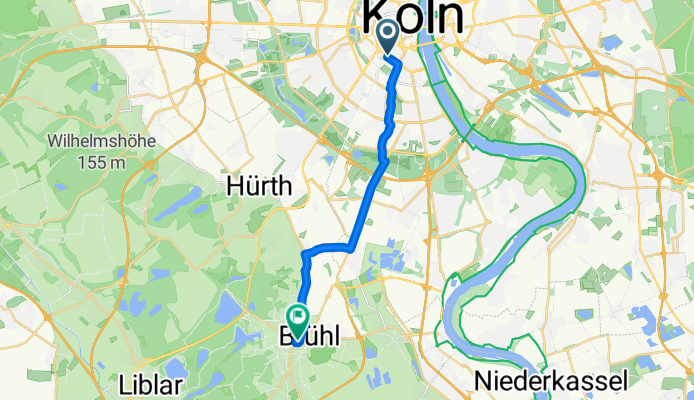 Salierring, Köln nach Balthasar-Neumann-Platz, Brühl