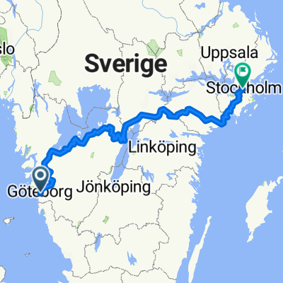Göteborg -> Sthlm (757,8 km)
