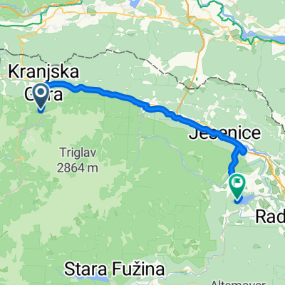 Route zu Camping Bled