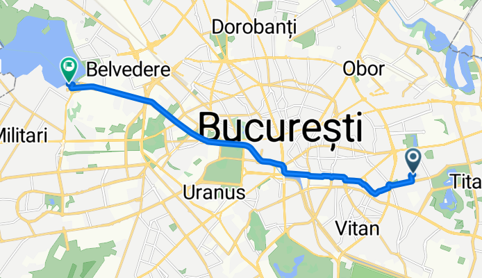 Strada Fildeșului, București to Aleea Lacul Morii, București