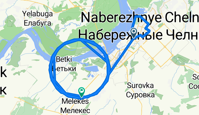 маршрут из улица Шамиля Усманова 1В