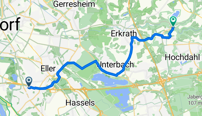 Liebfrauenstraße, Düsseldorf nach Talstraße, Mettmann