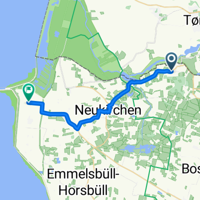 Fischerweg, Aventoft nach Rickelsbüller Weg, Friedrich-Wilhelm-Lübke-Koog
