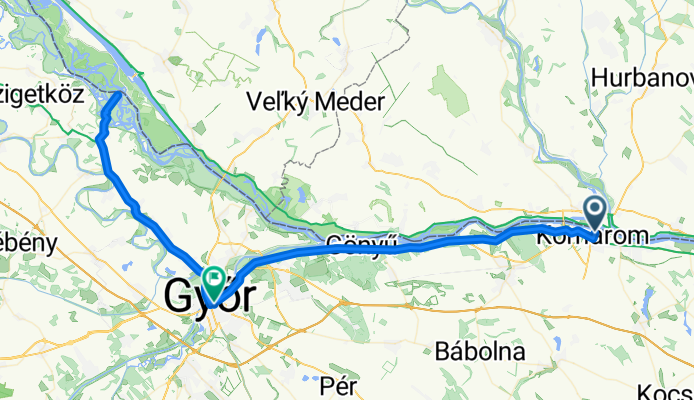 From Komárom to Gyor