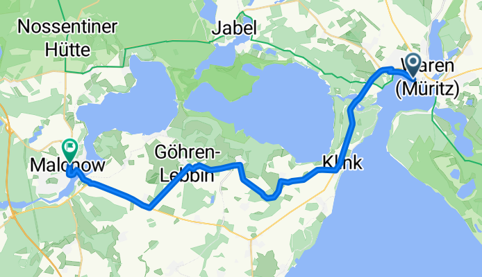 Waren (Müritz) - Malchow (Südroute)
