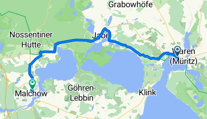 Waren (Müritz) - Malchow (Nordroute)