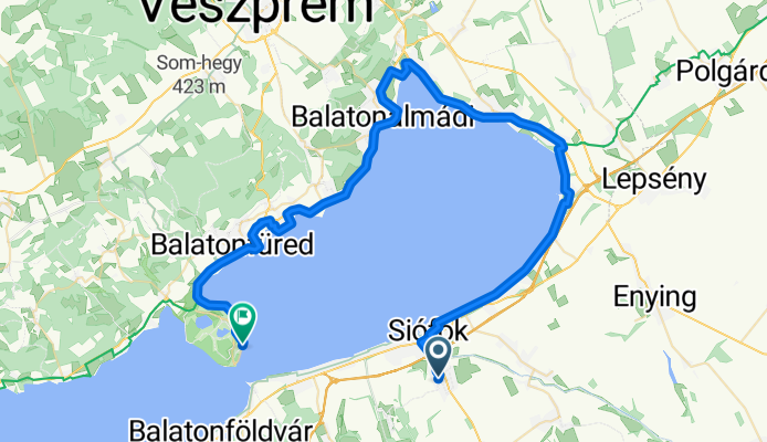 Rákóczi Ferenc utca, Siófok - Kenderföld út, Tihany
