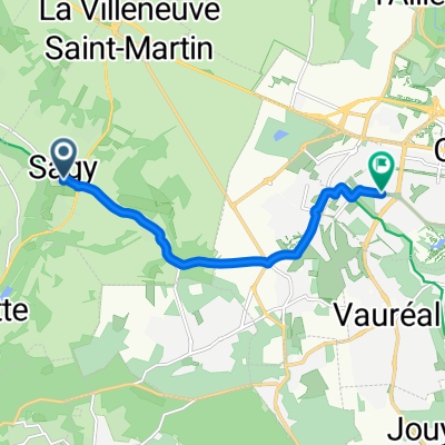 Rue de la Mairie, Sagy to Avenue du Terroir, Cergy