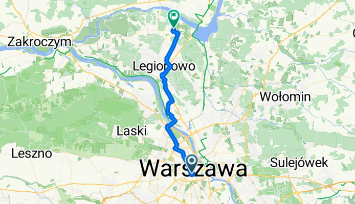 Aleje Jerozolimskie, Warszawa do Słoneczna, Wieliszew