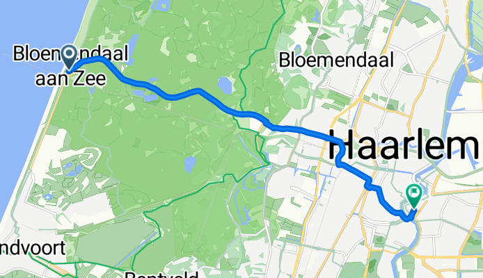 Zeeweg, Overveen to Spaarnwouderstraat, Haarlem