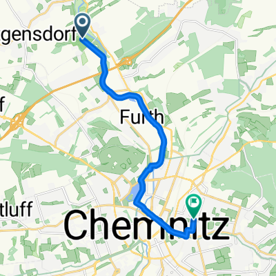 Chemnitztalradweg nach Tschaikowskistraße