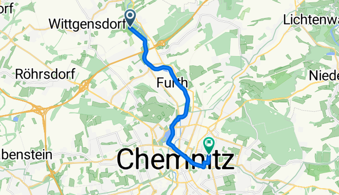 Chemnitztalradweg nach Tschaikowskistraße