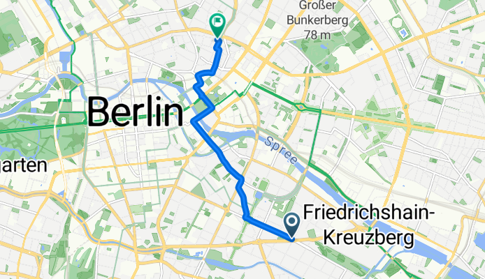 Manteuffelstraße, Berlin nach Alte Schönhauser Straße, Berlin