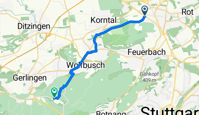 Zahn-Nopper-Straße nach Solitude