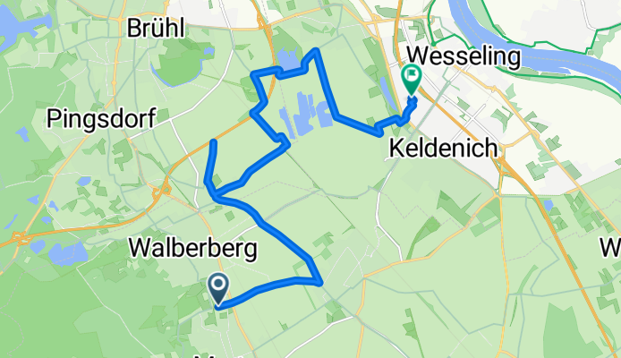 Holzweg, Bornheim nach Aachener Straße, Wesseling