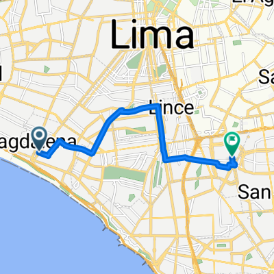 Avenida Antonio José de Sucre, Lima a Departamento de Lima