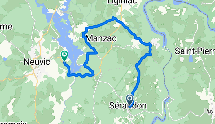 Route de Champagnac, Sérandon nach Route de la Naide, Neuvic
