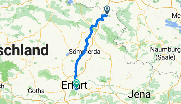 Zum Bahnhof, Artern nach Am Schwemmbach, Erfurt