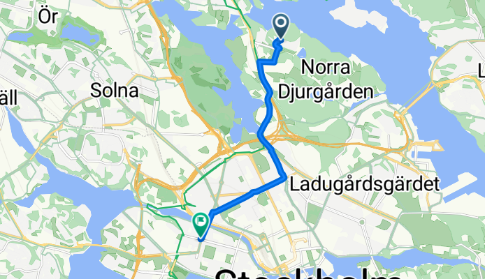 Forskarbacken, Stockholm to Fridhemsgatan, Stockholm