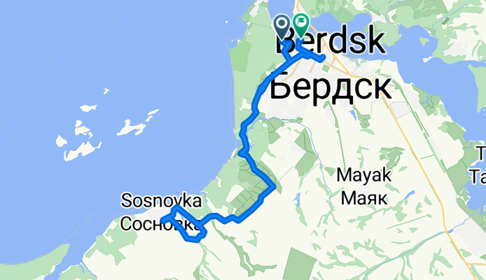 Бердск до Линейная улица, Бердск