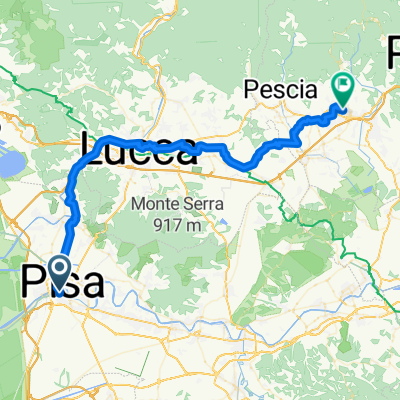 Viale Galleria Antonio Gramsci, Pisa to Viale Giuseppe Verdi, Montecatini-Terme