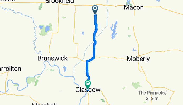 Route to Glasgow