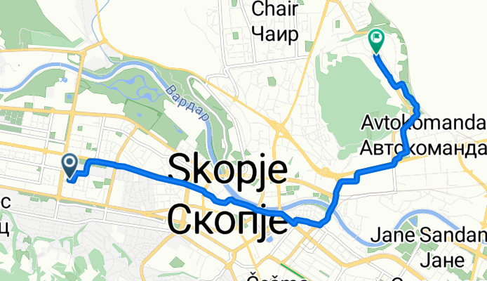 Karposh, Skopje to Koce Metalec, Skopje