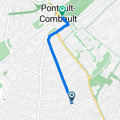 Avenue des Chardons, Pontault-Combault à Avenue de la République, Pontault-Combault